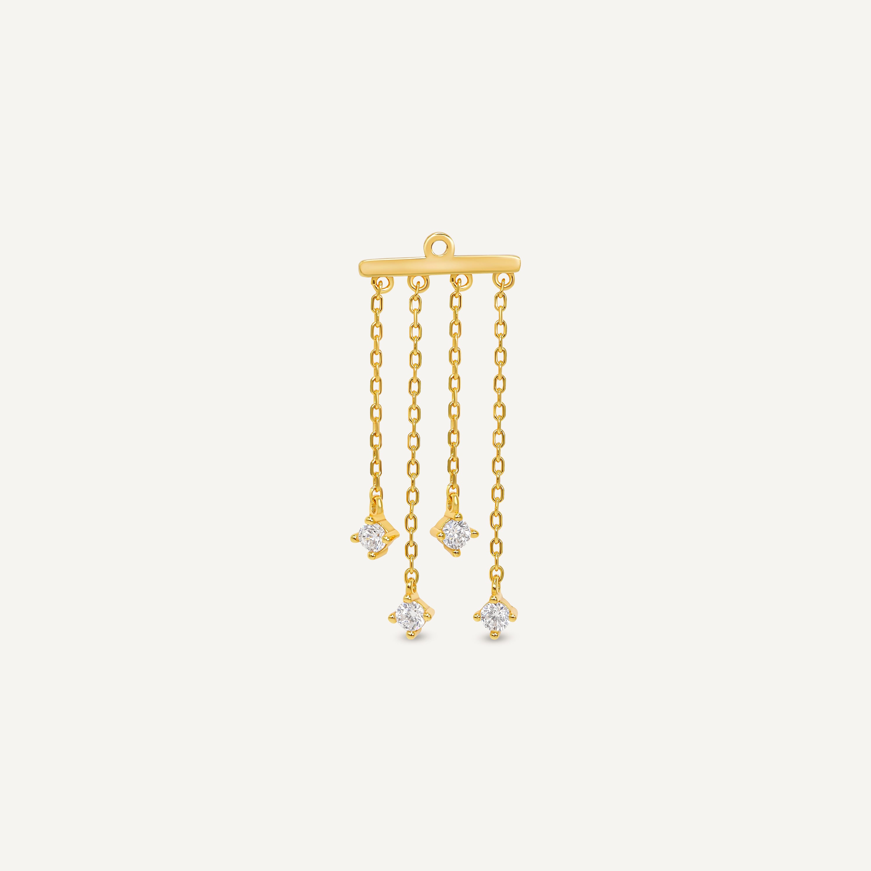 accessoire d'oreille tendance chaine tombantes Klose Jewelry