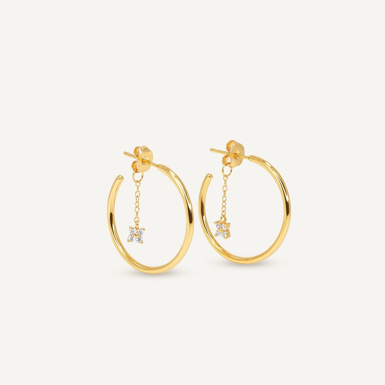 Créoles fines pendentif