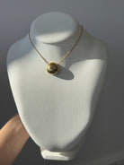 Collier luna acier inoxydable doré