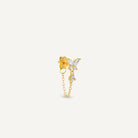 Boucle d'oreille pendante papillon