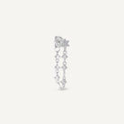 Boucle d'oreille pendante argentée