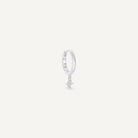 Monoboucle sweety loop dorée mini fleur minimaliste créole pendante argentée