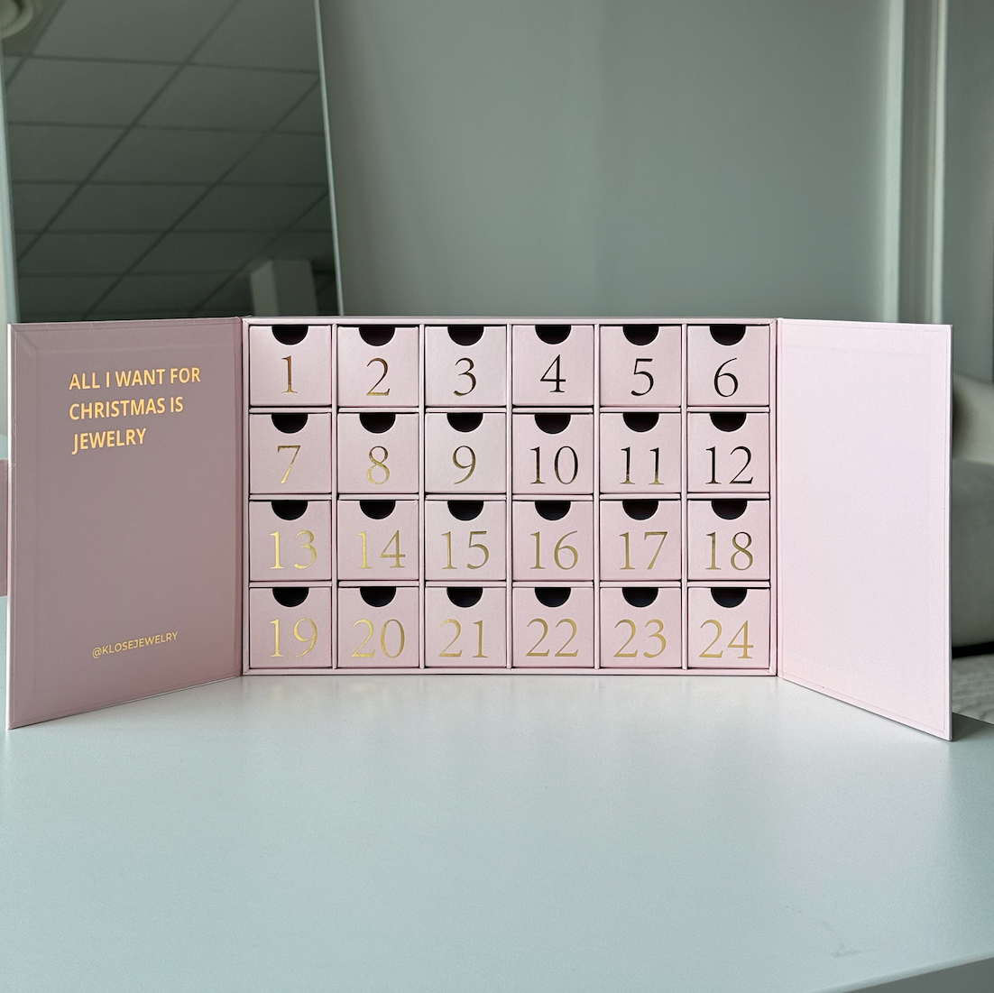 calendrier de l'avent 2024 bijoux d'oreilles 24 cases bijoux en acier inoxydable