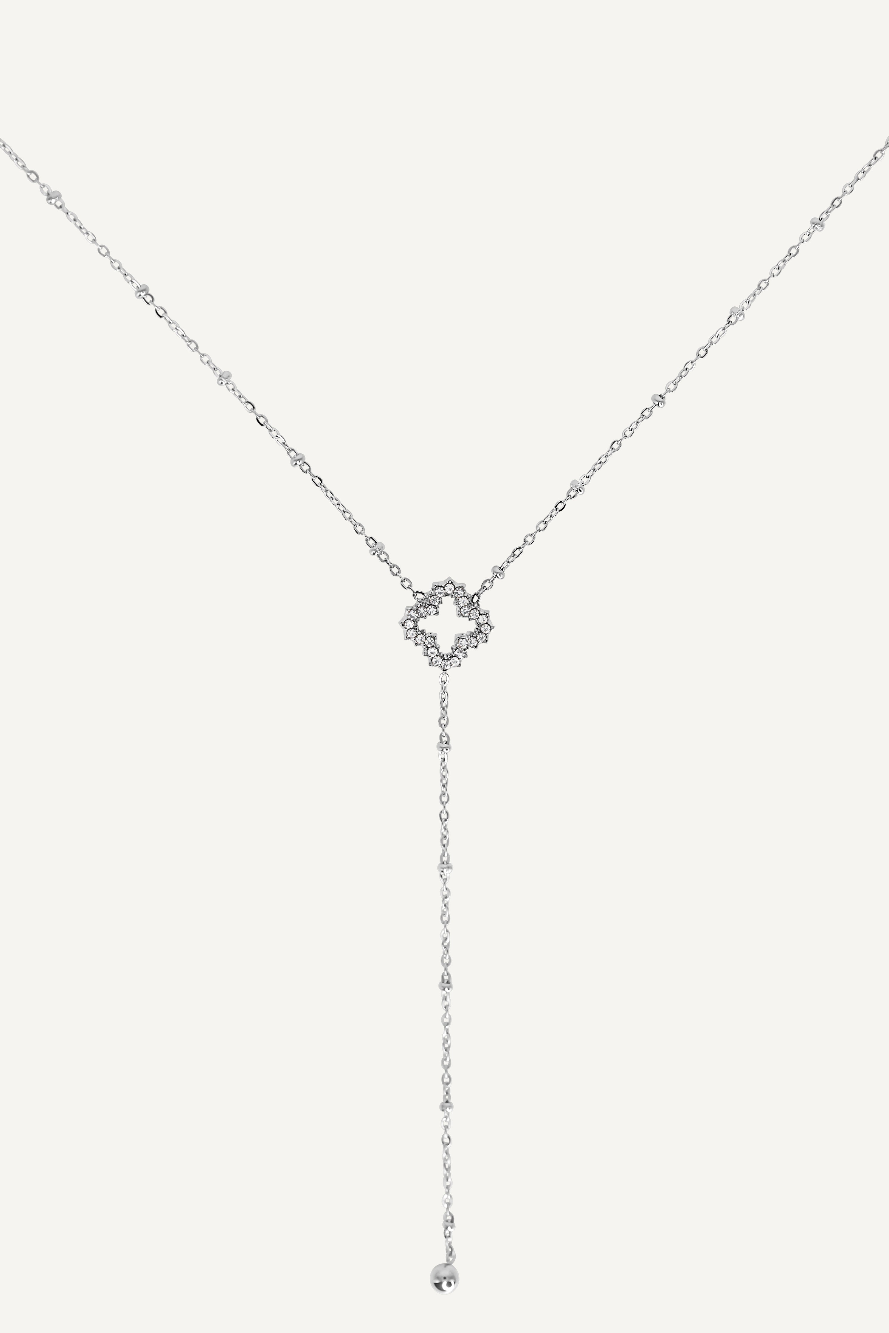 collier trèfle long en Y