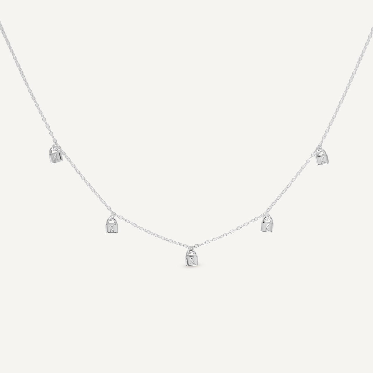 Collier cadenas lettre K