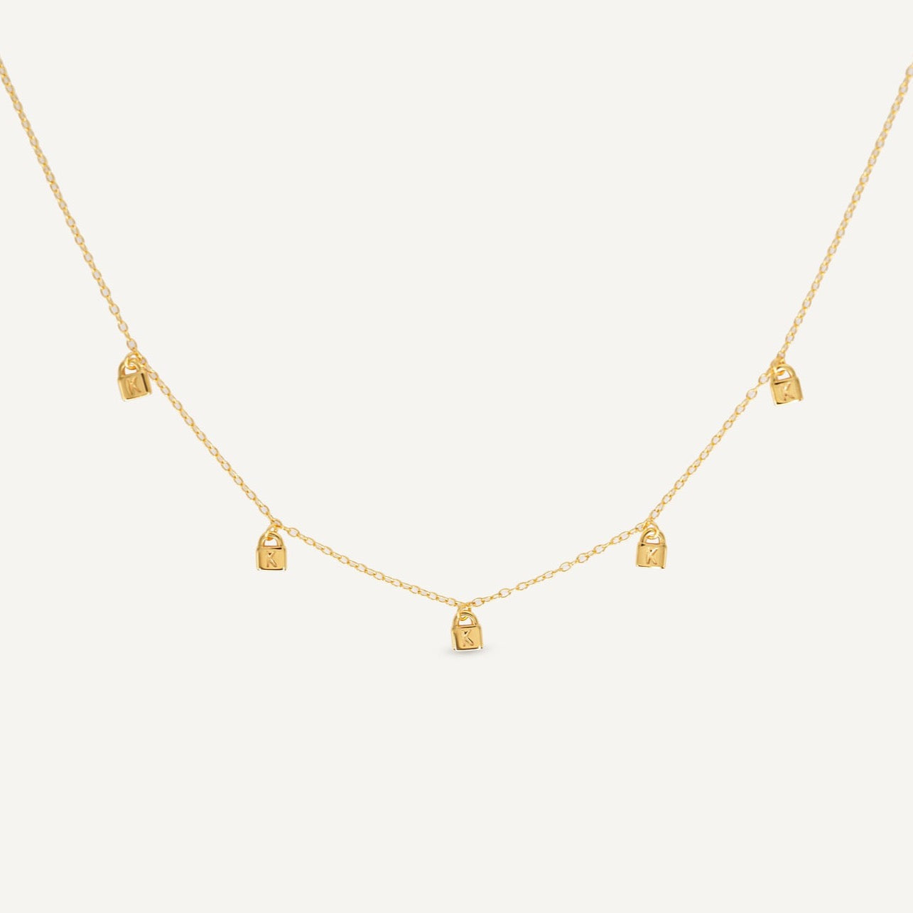 Collier cadenas lettre K