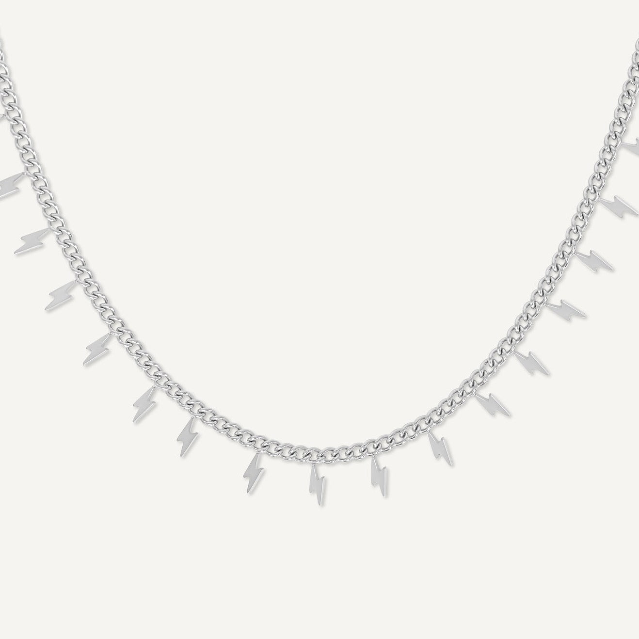 collier éclair acier inoxydable