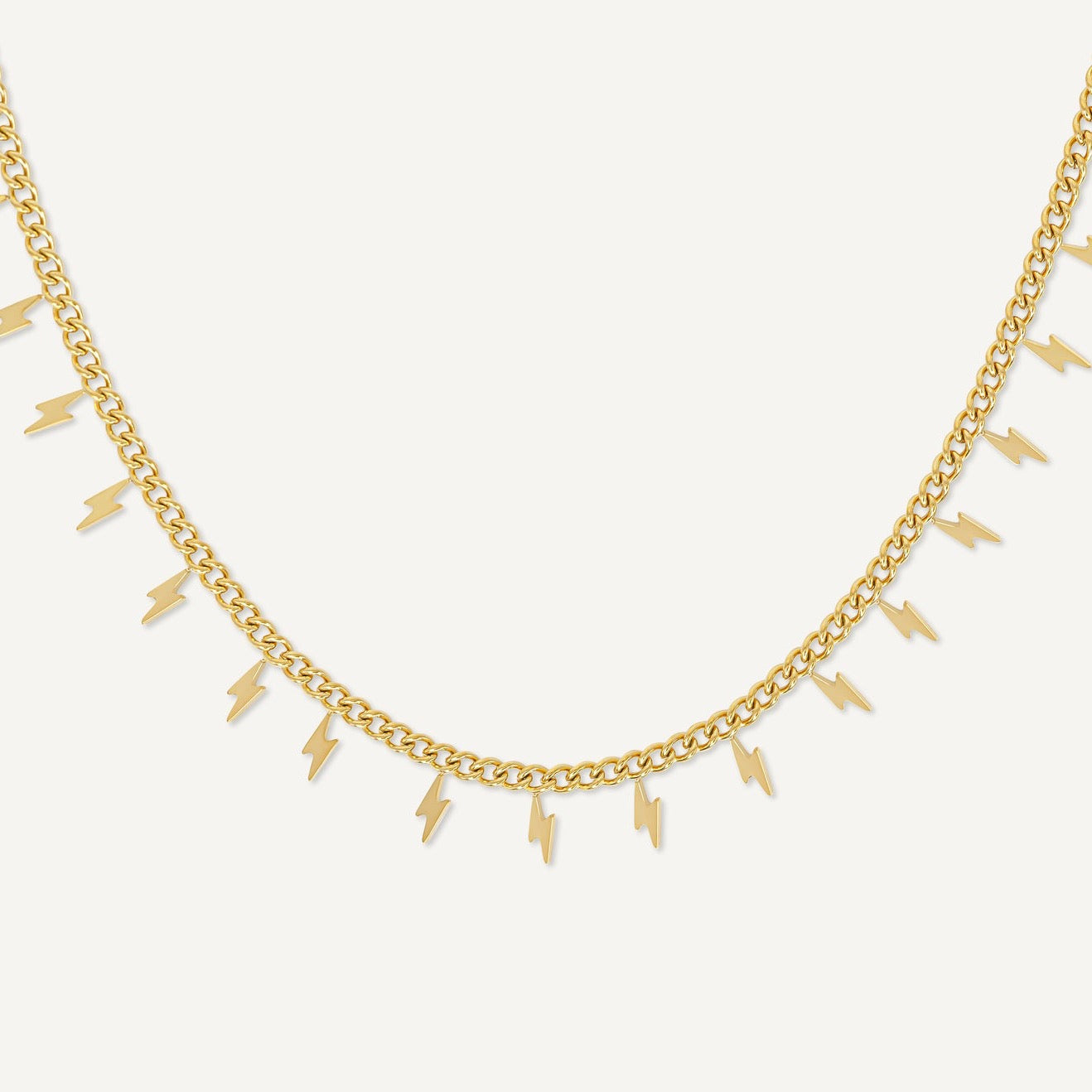 collier éclair acier inoxydable